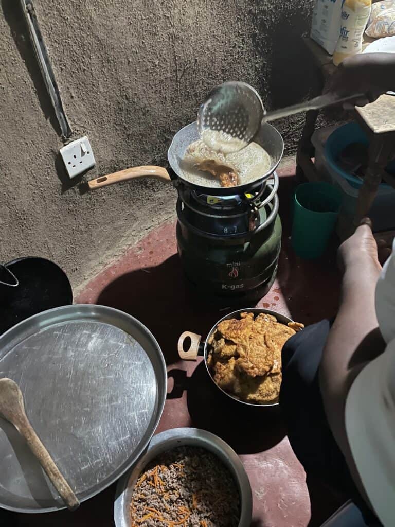 Schnitzel kochen Abschiedsfeier